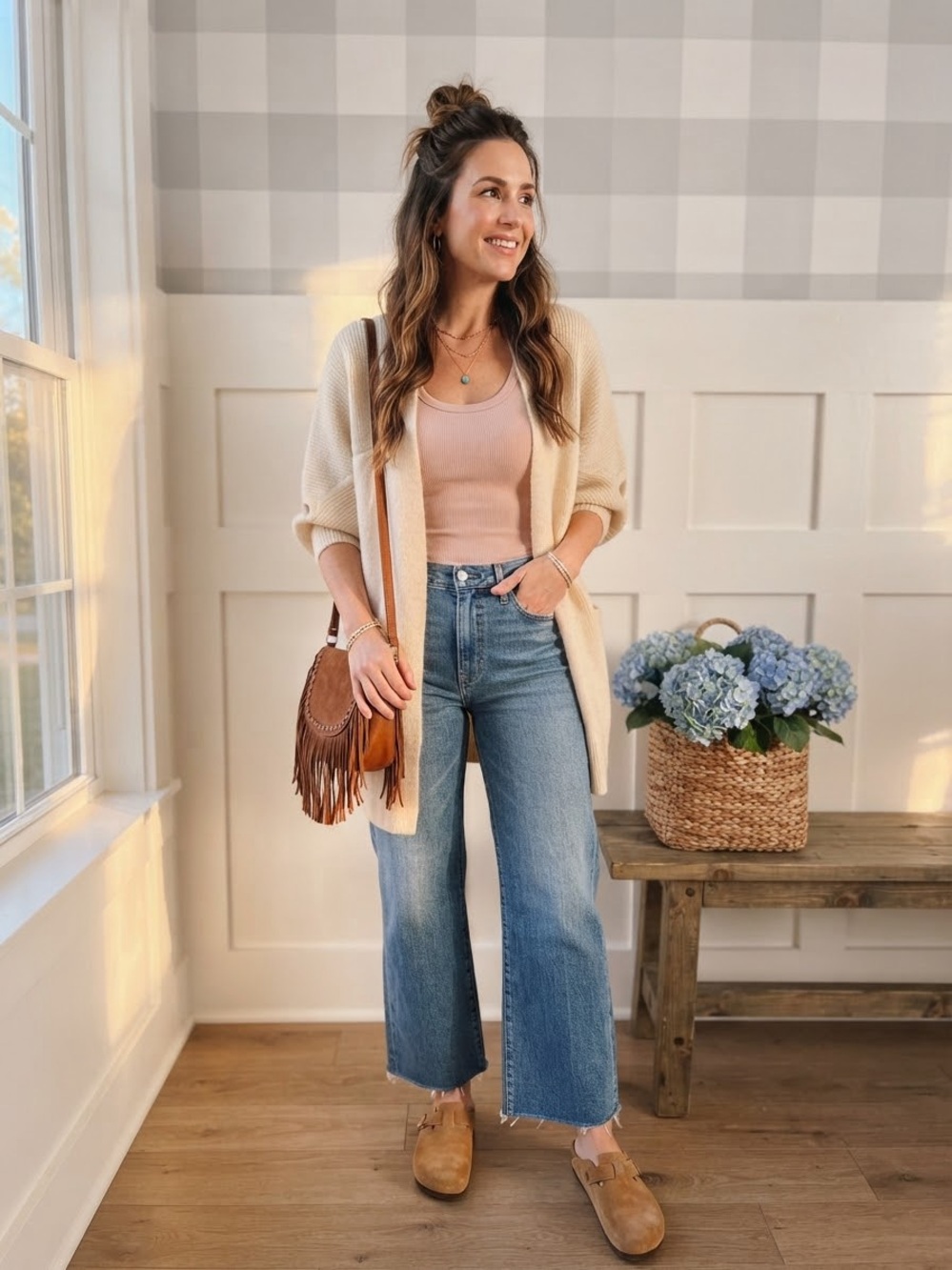 Babaton Cream Open-Front Knit Cardigan XS